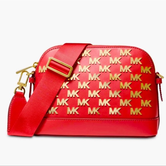 NWT MICHAEL KORS LEATHER JET SET CHARM LARGE DOME CROSSBODY BAG - Picture 2 of 11